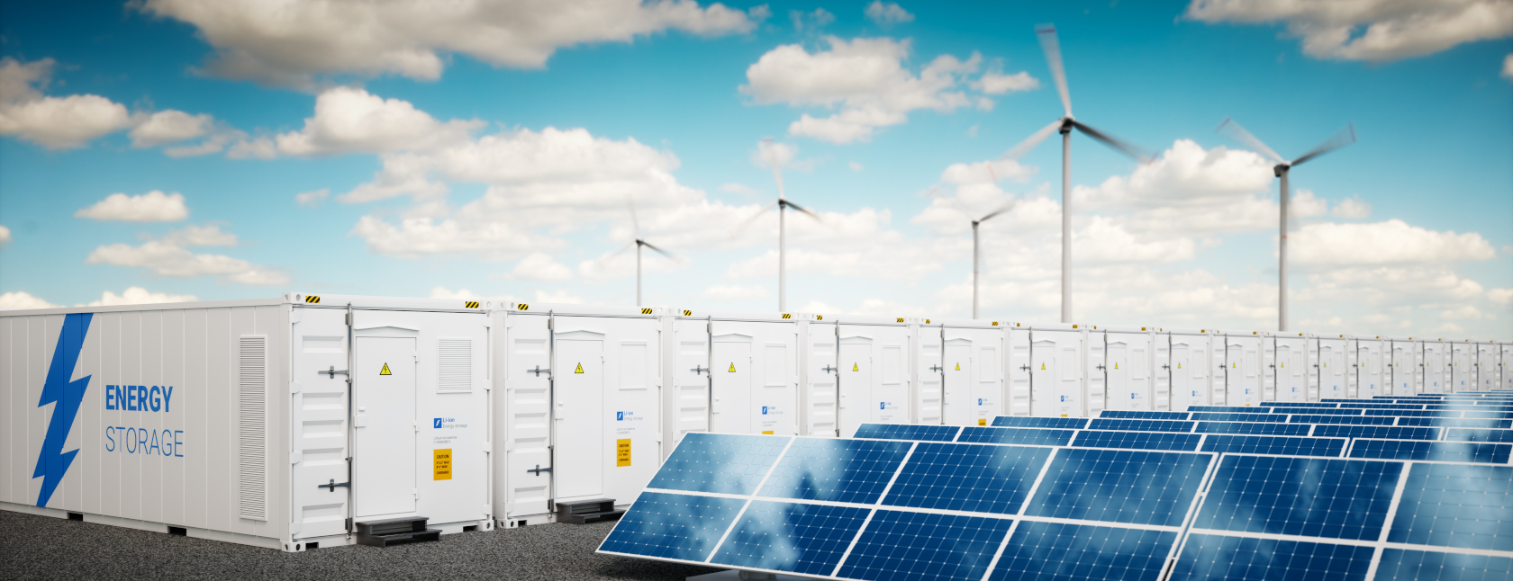 Energy storage - solar pv - wind turbines