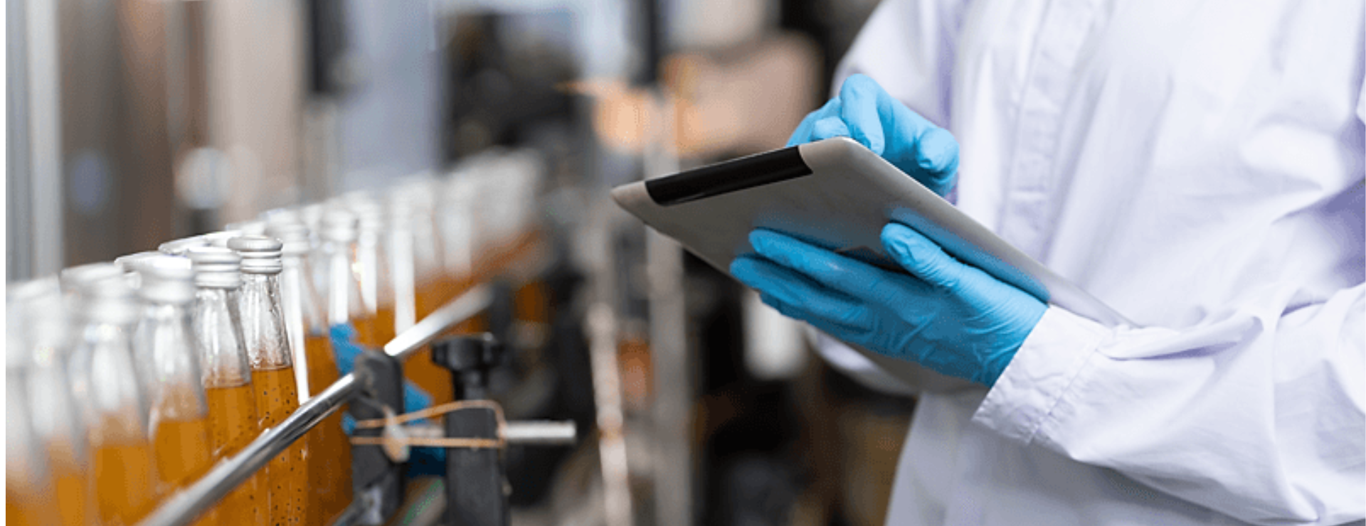 Manufactuter checking product bottles