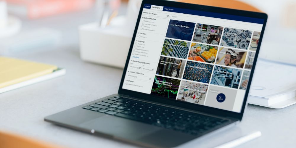 laptop che mostra My Training Platform