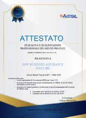 Attestato AIESIL per DNV