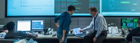 Security Room with people working
