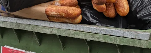 Bread in a bin