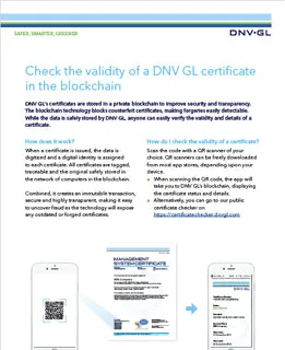 Verificare la validità di un certificato DNV in blockchain
